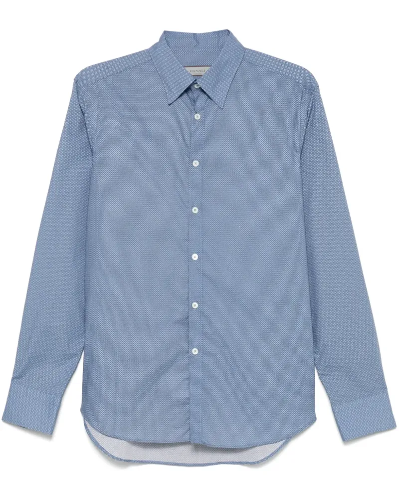 Canali Kariertes Hemd - Blau Blau