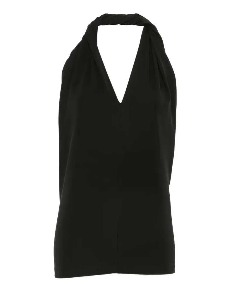 Totême Gedrehtes Neckholder-Top - Schwarz Schwarz