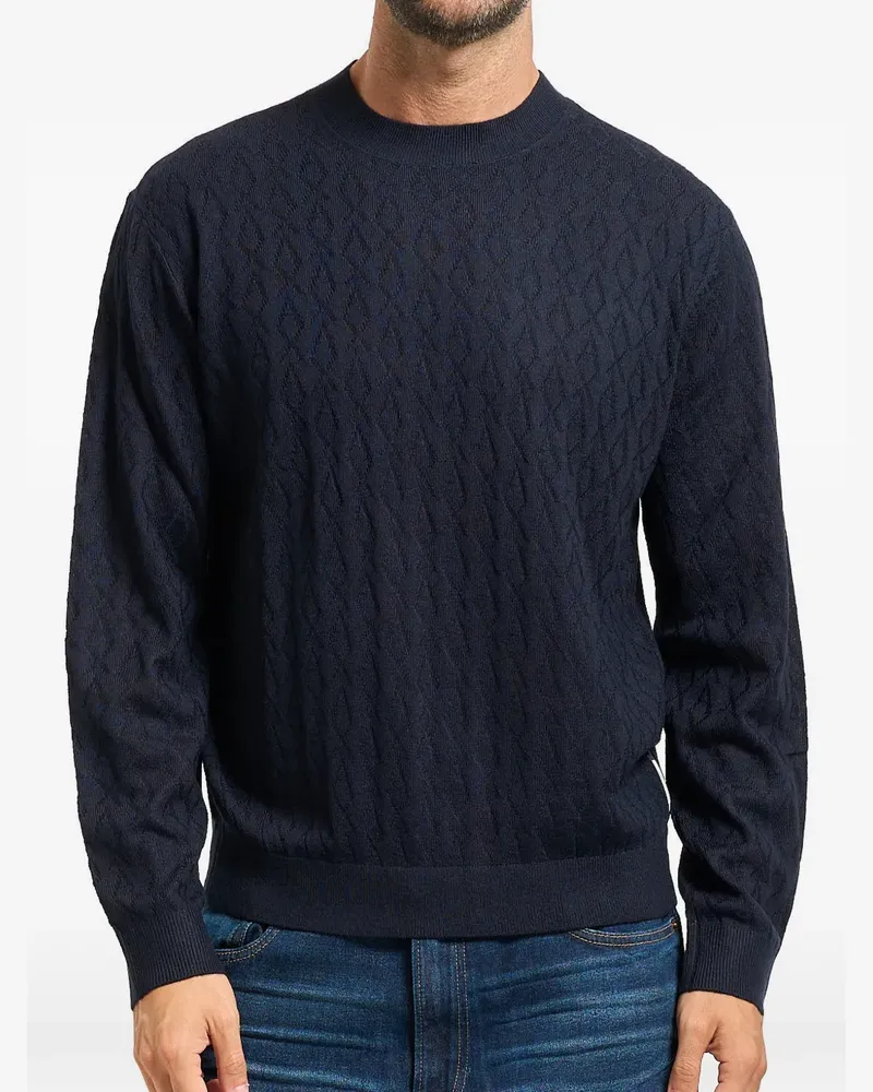 Armani Exchange textured knit sweater - Blau Blau