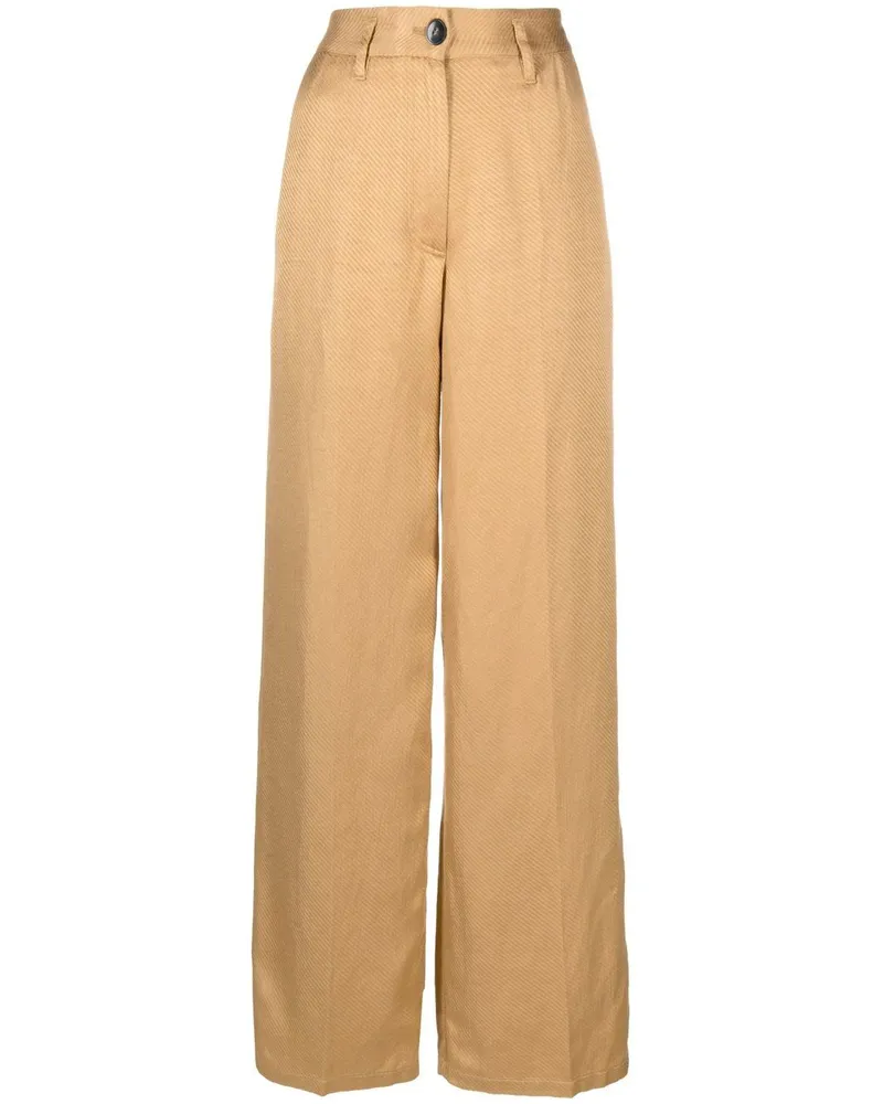 forte_forte Hose mit weitem Bein - Braun Braun