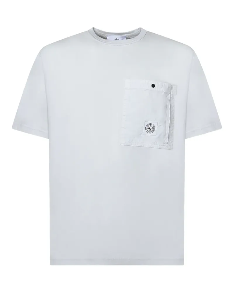 Stone Island chest-pocket T-shirt - Blau Blau