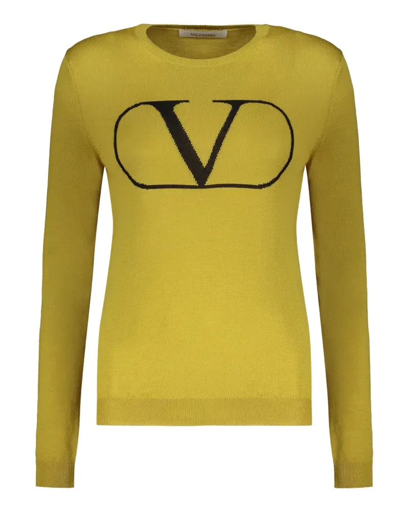 Valentino Garavani VLogo Signature Pullover aus Wolle - Gelb Gelb