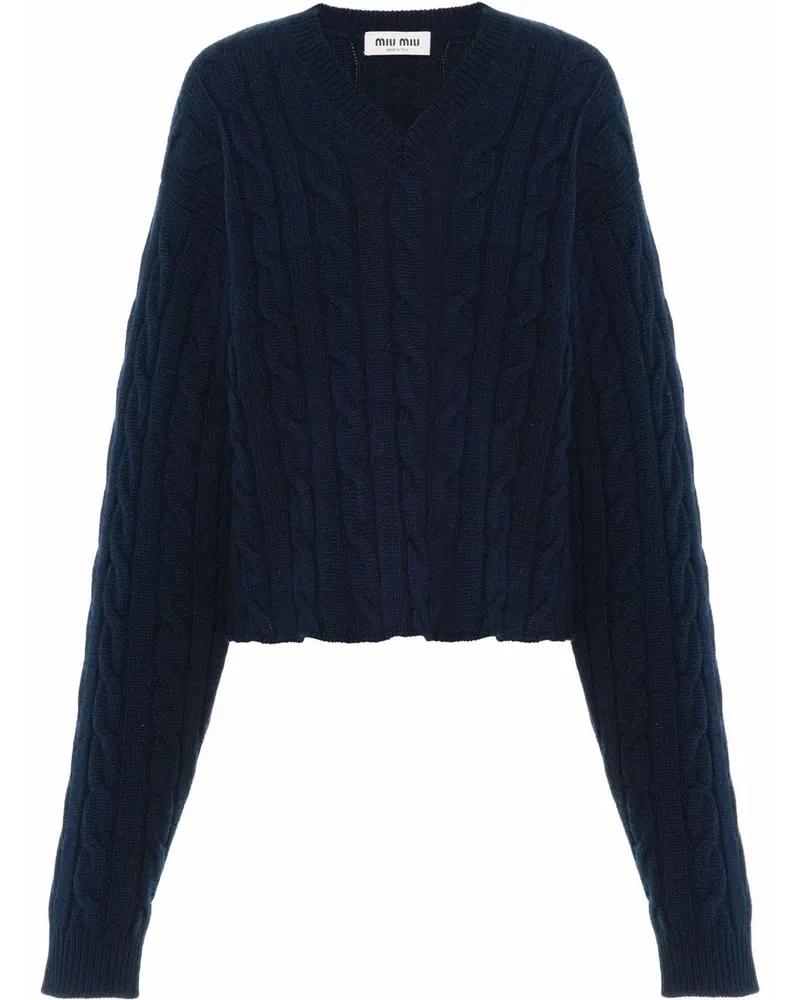 Miu Miu Gestrickter Pullover - Blau Blau