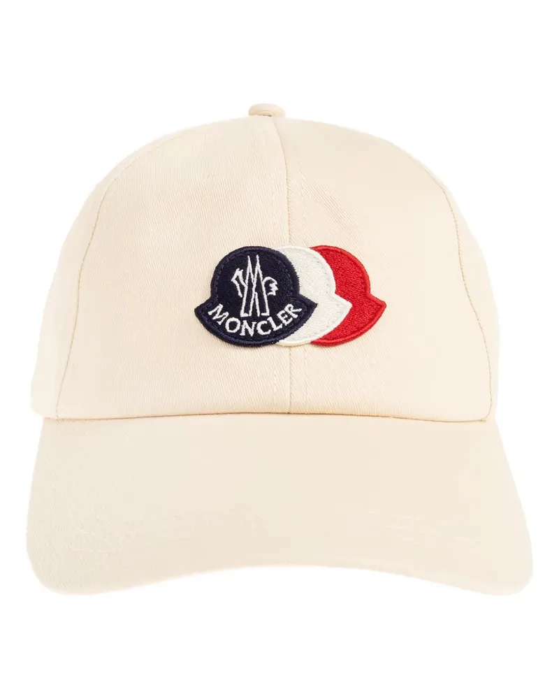 Moncler logo-patch cap hat - Nude Nude