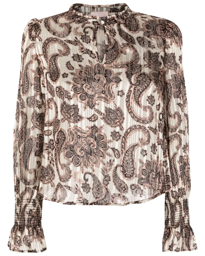 Liu Jo Bluse mit Paisley-Print - Schwarz Schwarz
