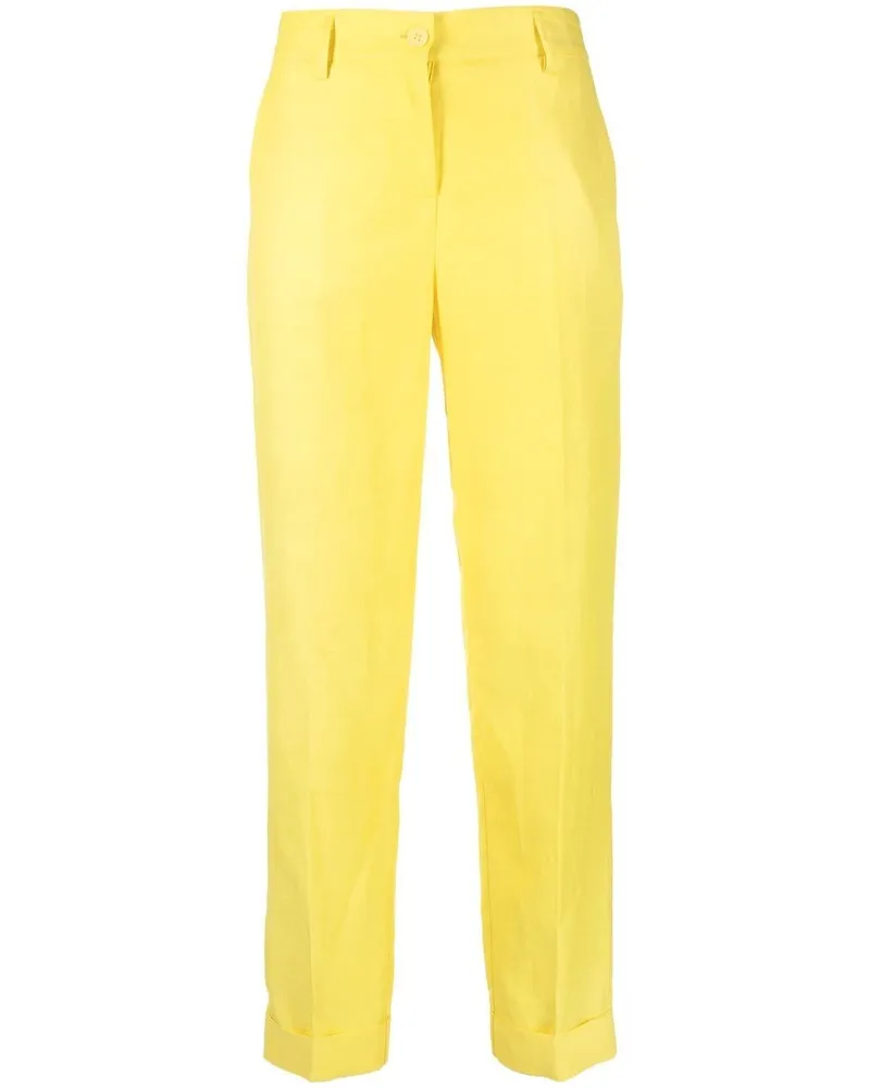 P.A.R.O.S.H. P.A.R.O H. Klassische Cropped-Hose - Gelb Gelb