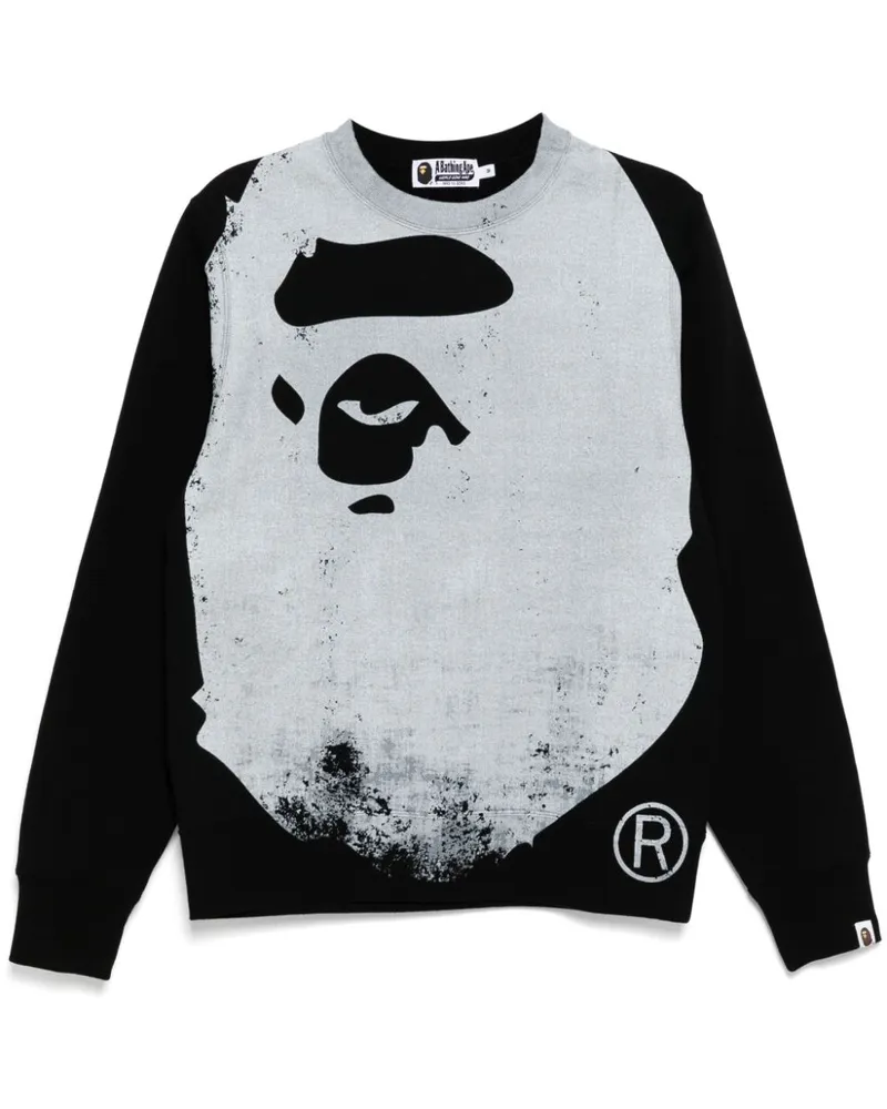 BAPE Pullover mit ausgeblichenem Print - Schwarz Schwarz