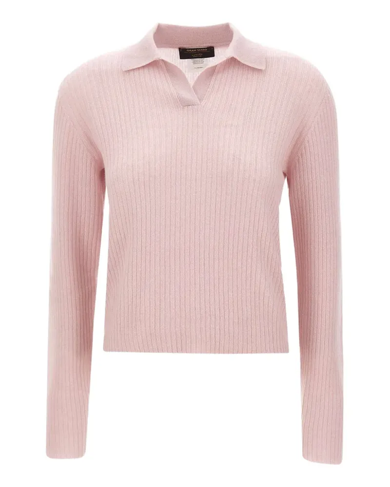 Gran Sasso ribbed-knit long-sleeve sweater - Rosa Rosa