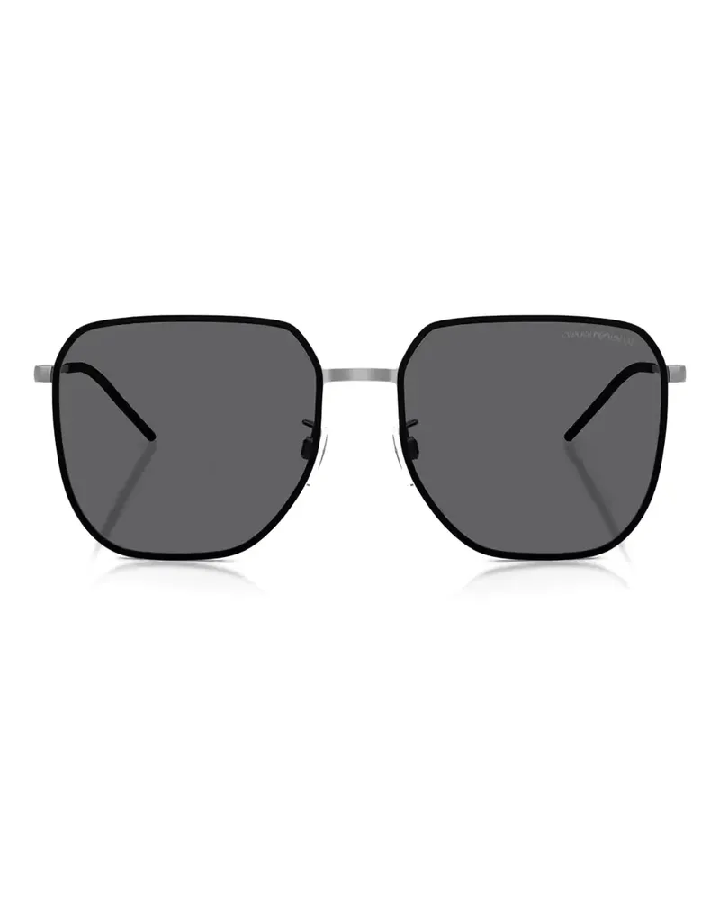 Emporio Armani Sonnenbrille mit eckigem Gestell - Grau Grau