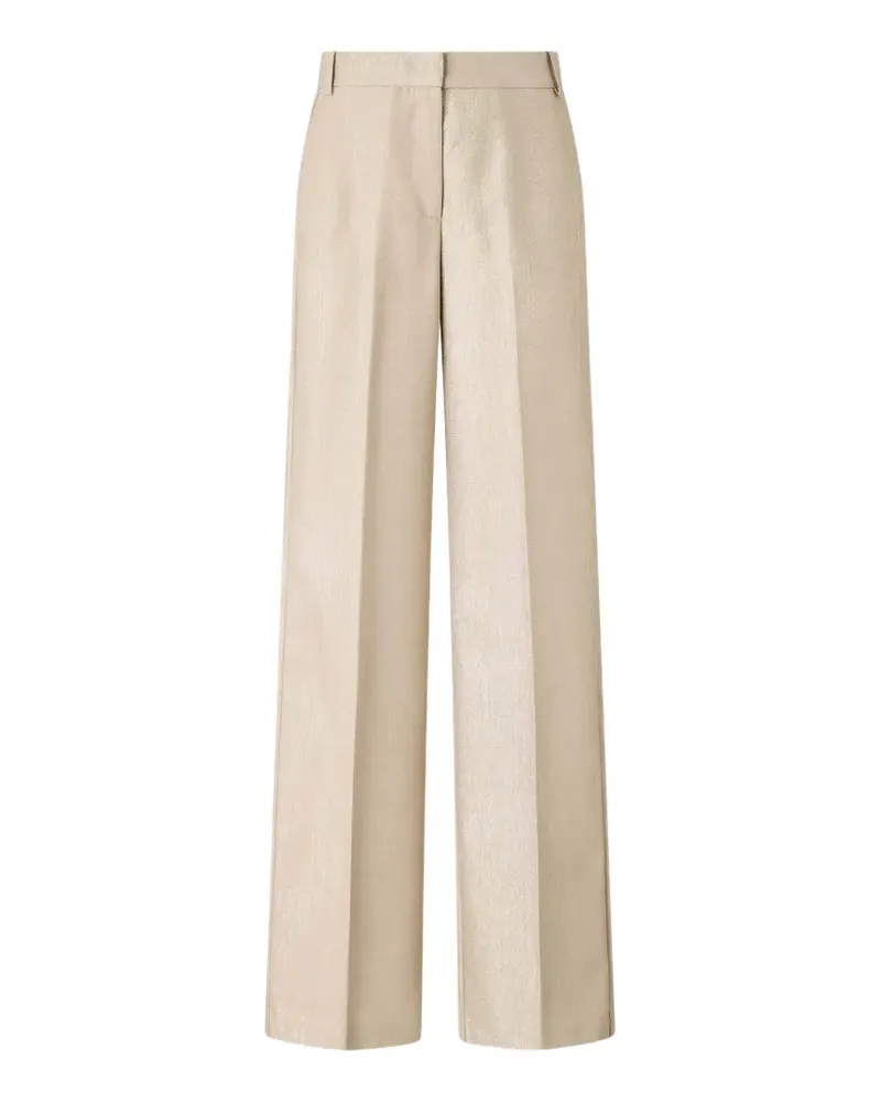Pinko metallic pressed-crease trousers - Nude Nude
