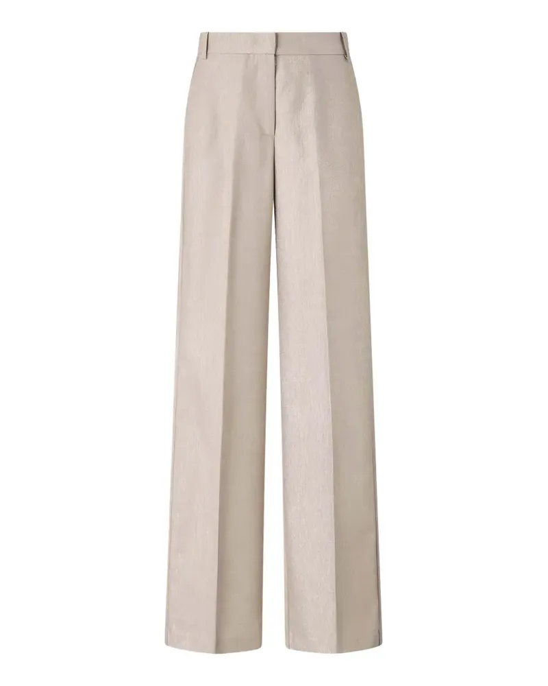Pinko Bügelfaltenhose im Metallic-Look - Nude Nude