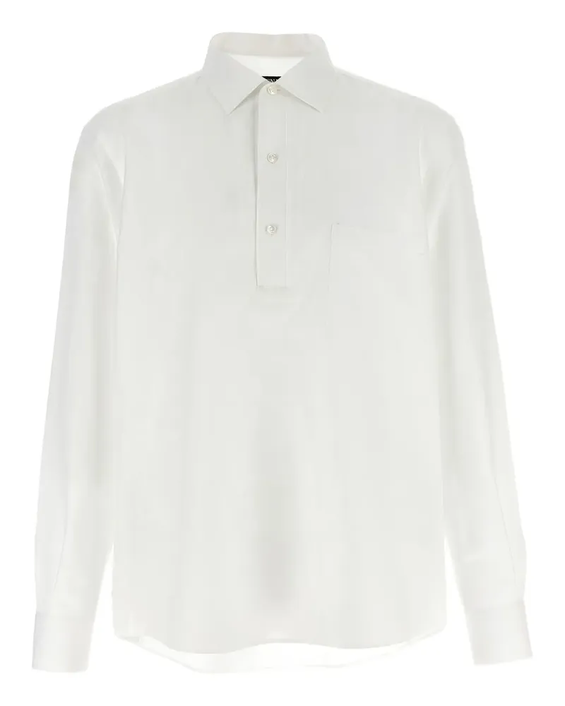 Ermenegildo Zegna Langärmeliges Poloshirt - Weiß Weiß