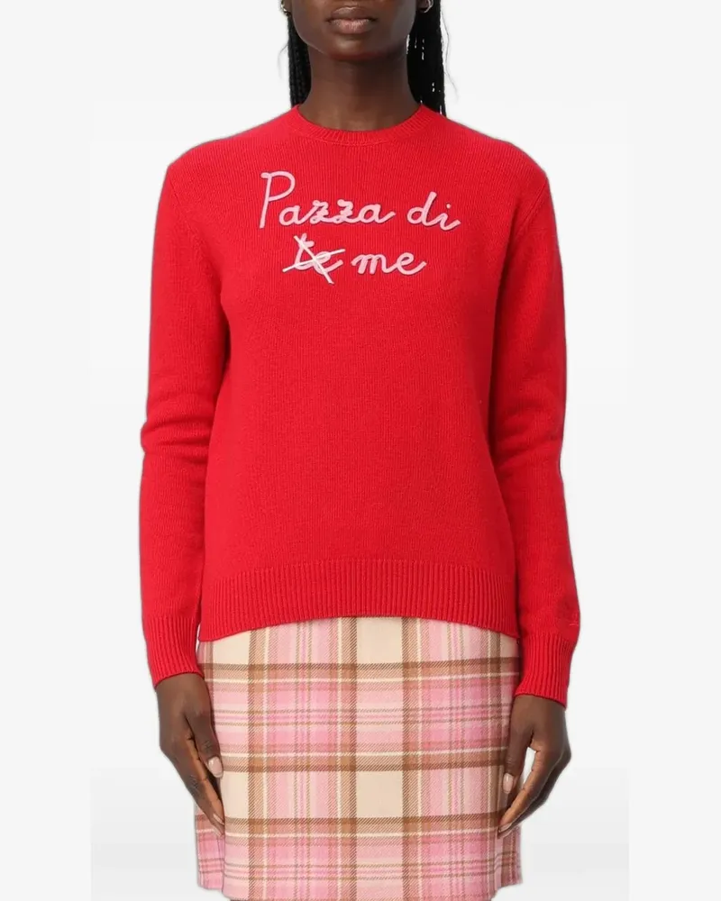 MC2 Saint Barth embroidered crew-neck sweater - Rot Rot