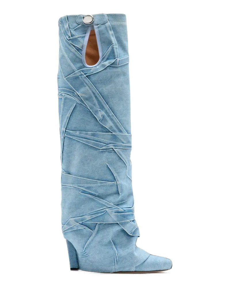 ATTICO Leon Jeans-Stiefel - Blau Blau