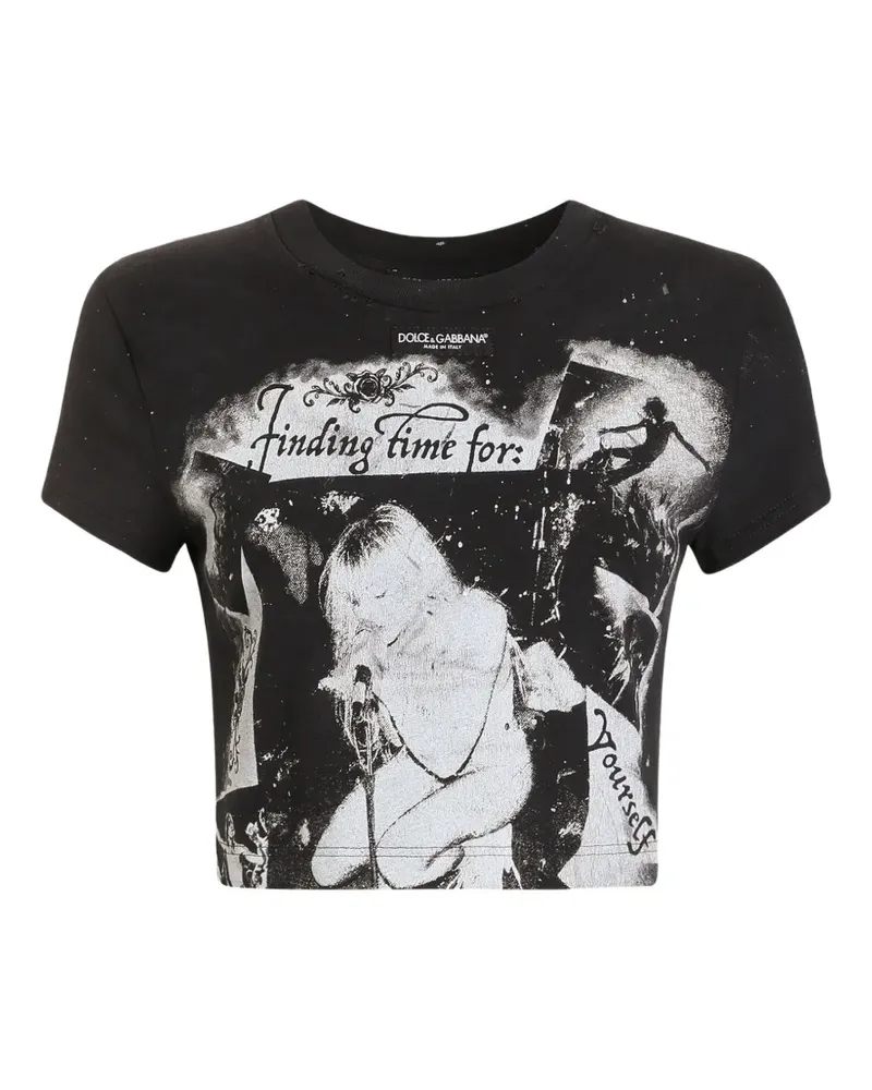 Dolce & Gabbana T-Shirt aus Jersey - Schwarz Schwarz