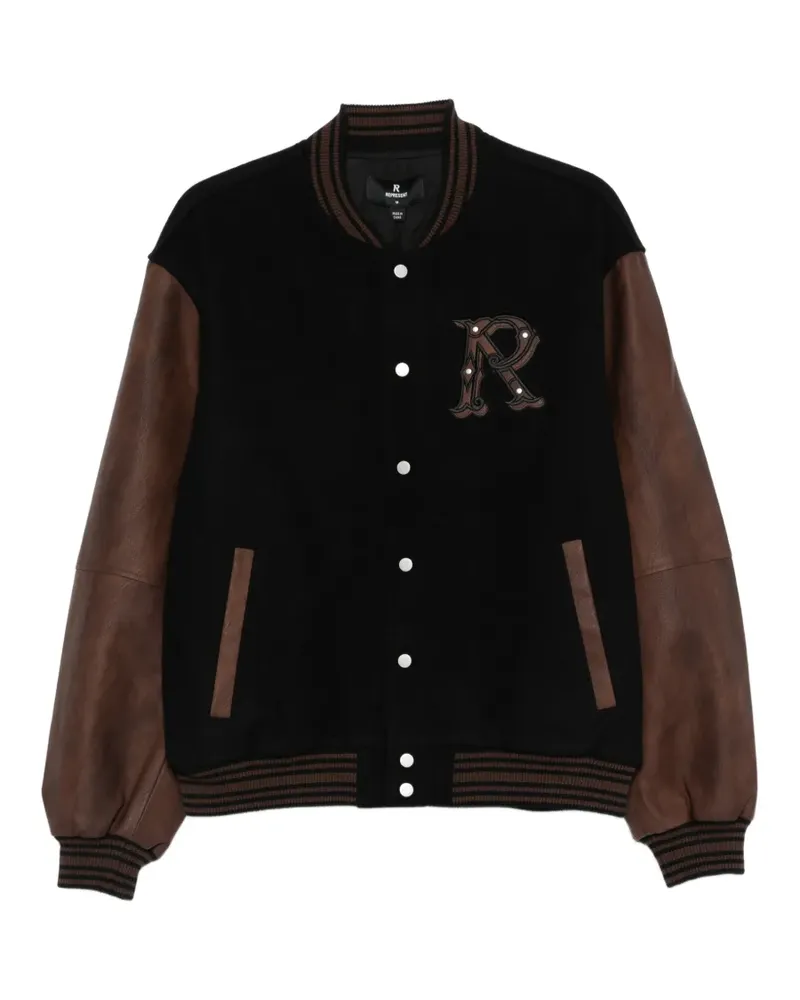 REPRESENT logo-appliqué bomber jacket - Schwarz Schwarz