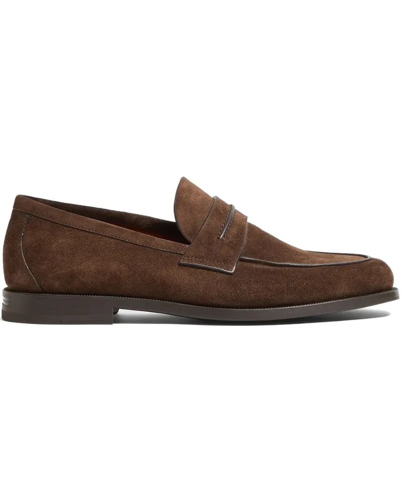 Ermenegildo Zegna Penny-Loafer aus Wildleder - Braun Braun
