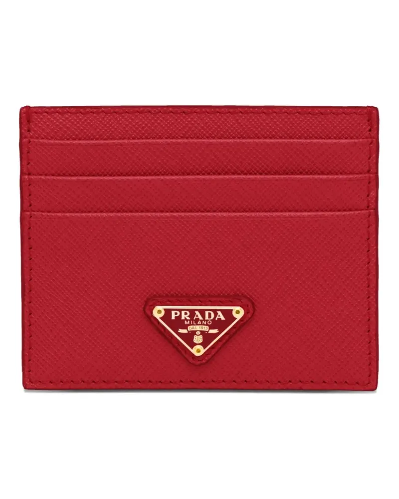 Prada Kartenetui aus Saffiano-Leder - Rot Rot