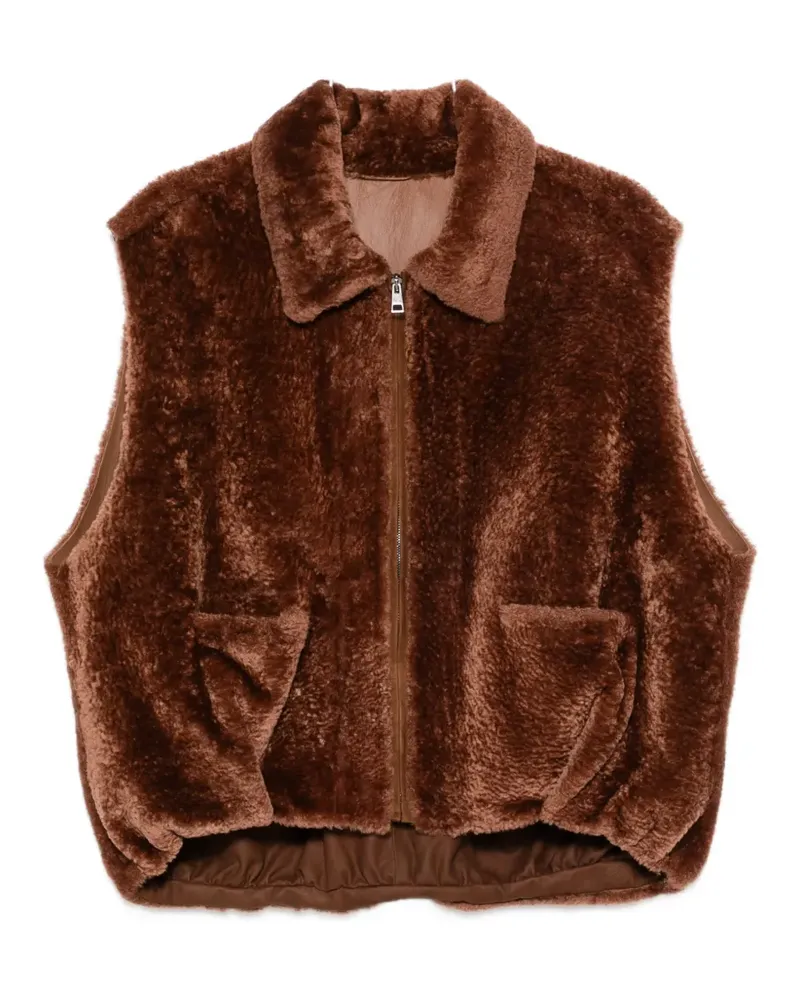 Simonetta Ravizza Cassie sleeveless jacket - Braun Braun