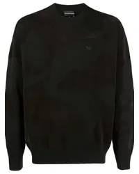 Emporio Armani Pullover mit Camouflagemuster Grün