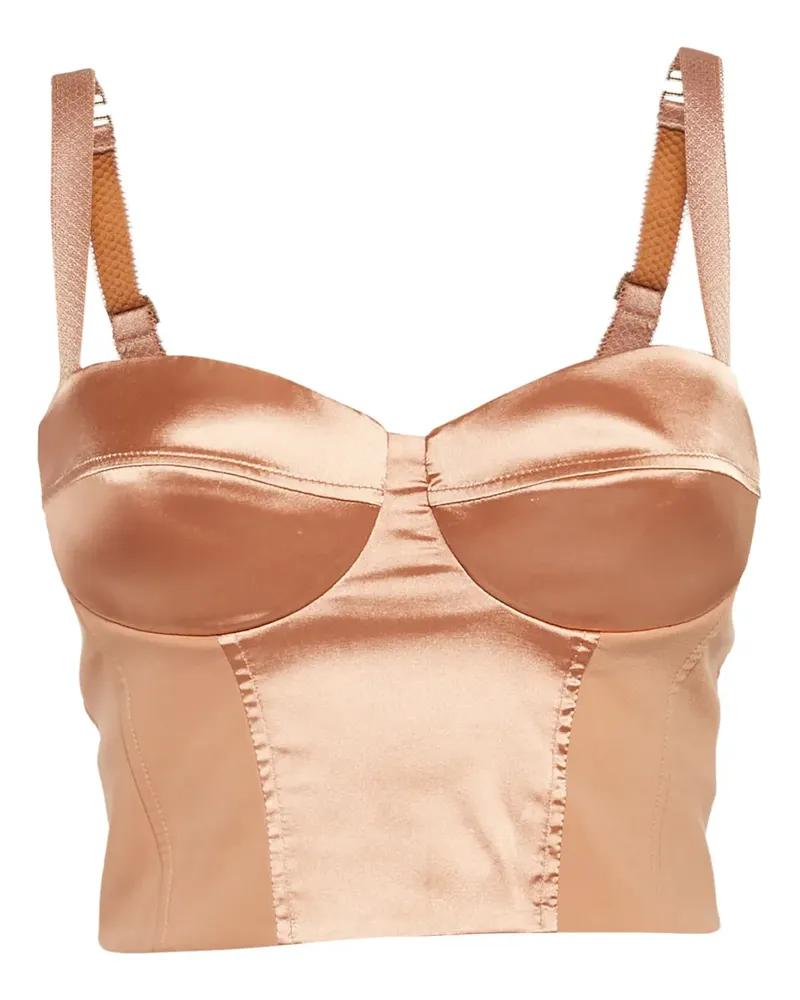 Elisabetta Franchi Pre-owned Cropped-Top aus Satin - Orange Orange