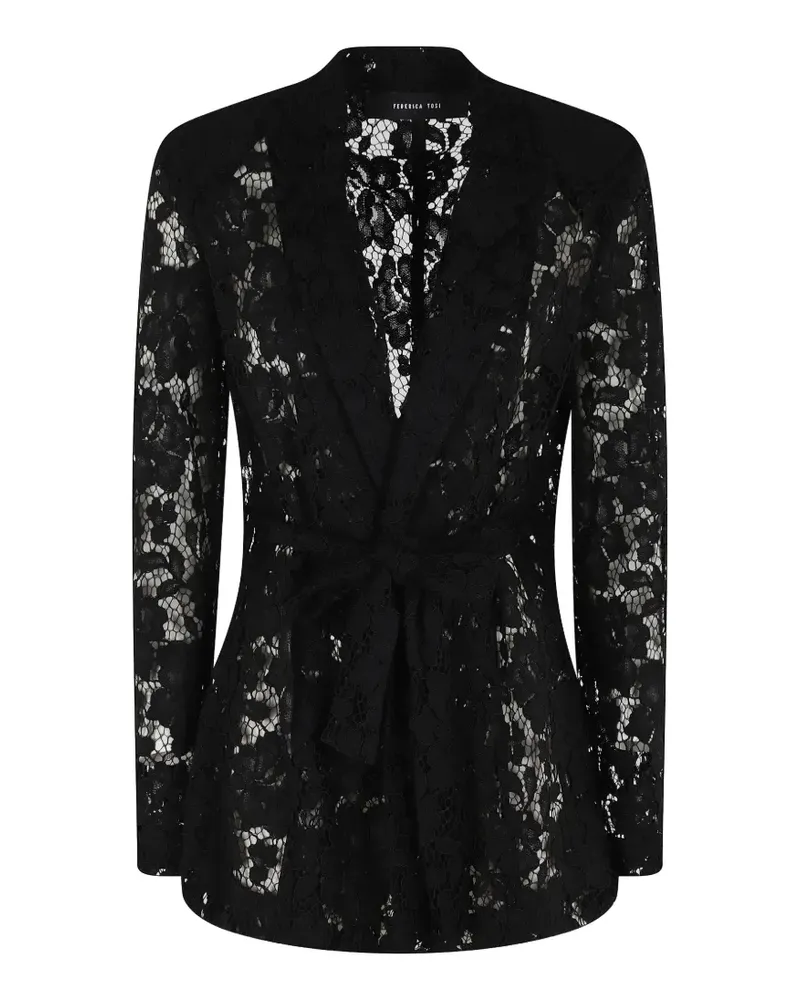 Federica Tosi Jacke mit Schleifenverschluss - Schwarz Schwarz