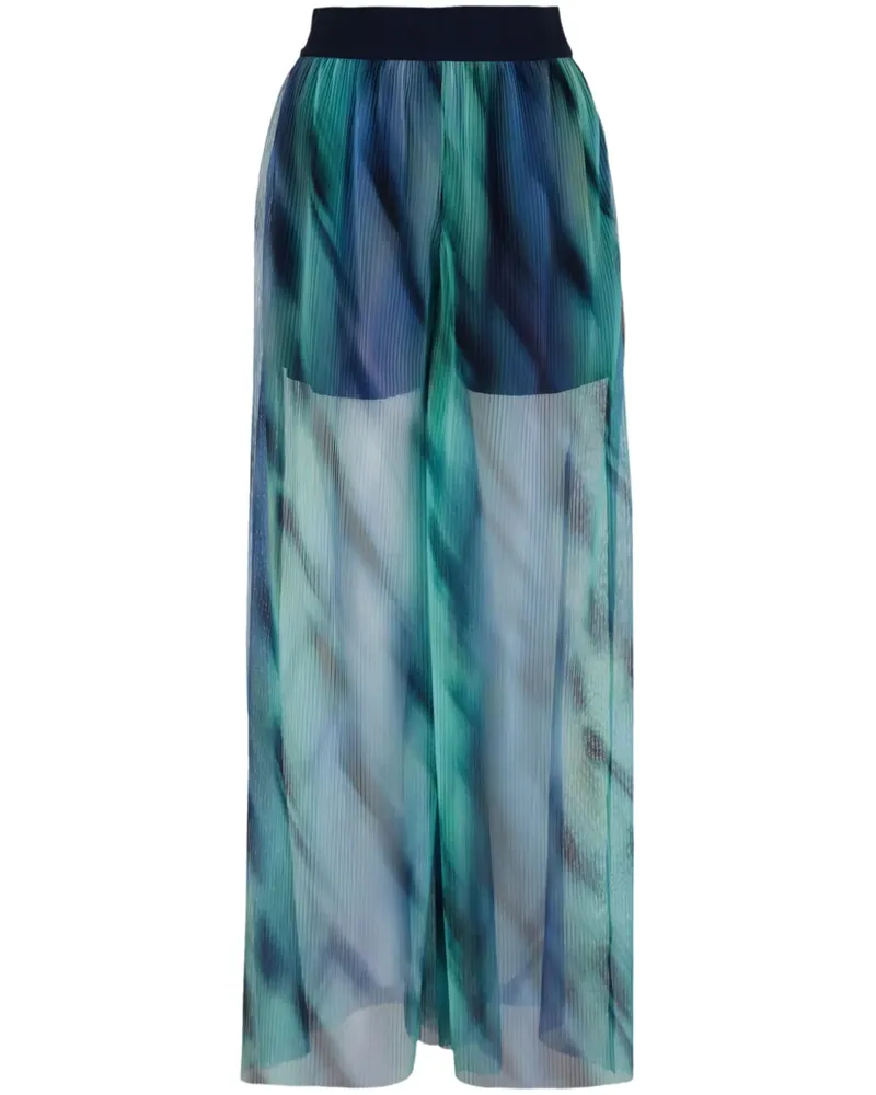 Armani Exchange Weite Hose mit abstraktem Print - Blau Blau