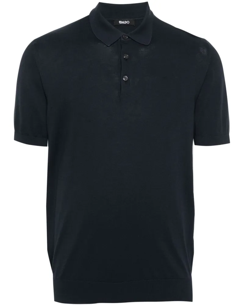 ERALDO Gestricktes Poloshirt Blau