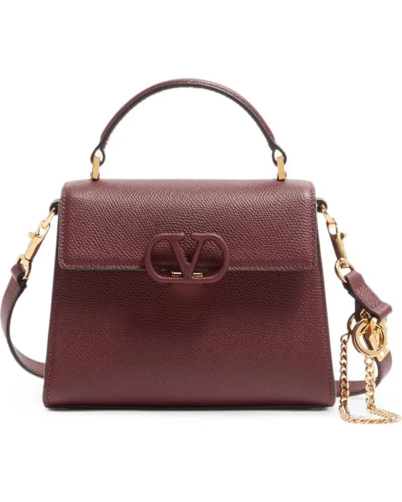 Valentino Garavani Mini VSling Handtasche aus körnigem Kalbsleder - Rot Rot