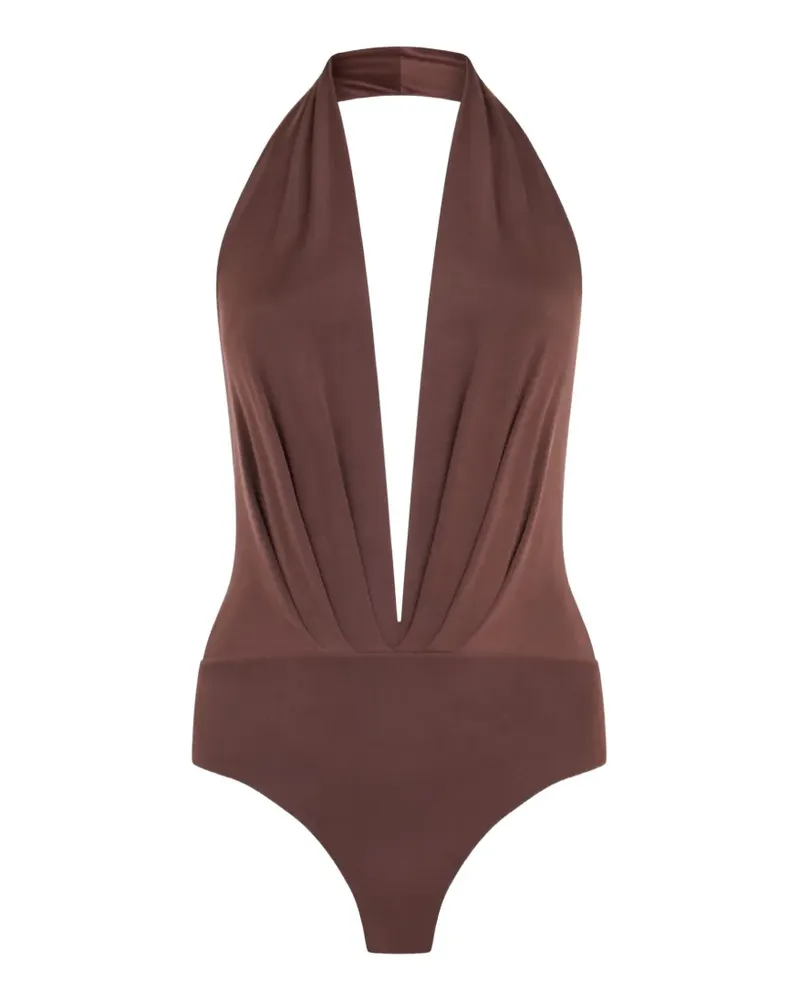 ANDAMANE Zendaya draped bodysuit - Braun Braun