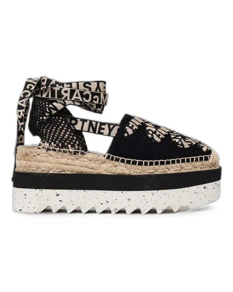 Stella McCartney Gaia logo-jacquard espadrilles - Schwarz Schwarz