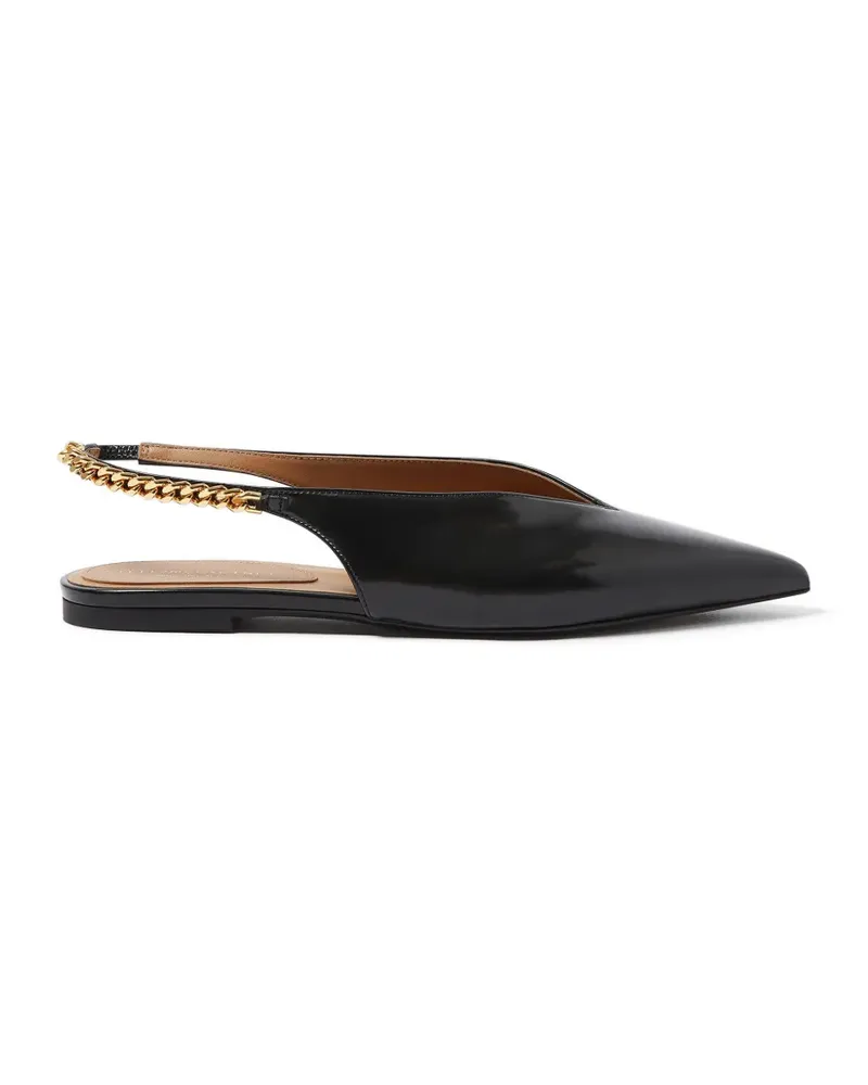 Stella McCartney Flache Slingback-Pumps mit spitzer Kappe - Schwarz Schwarz