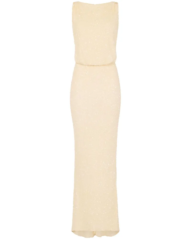 Elisabetta Franchi Abendkleid mit Pailletten - Gelb Gelb