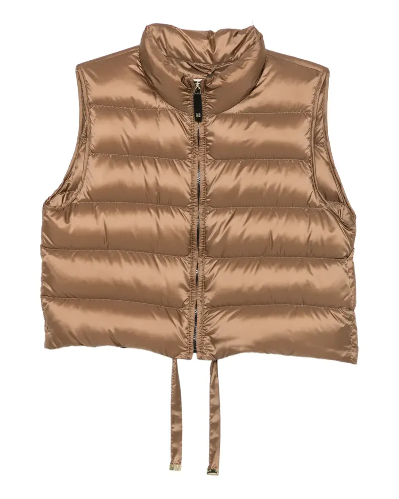 Max Mara water-repellent padded cropped gilet - Braun Braun