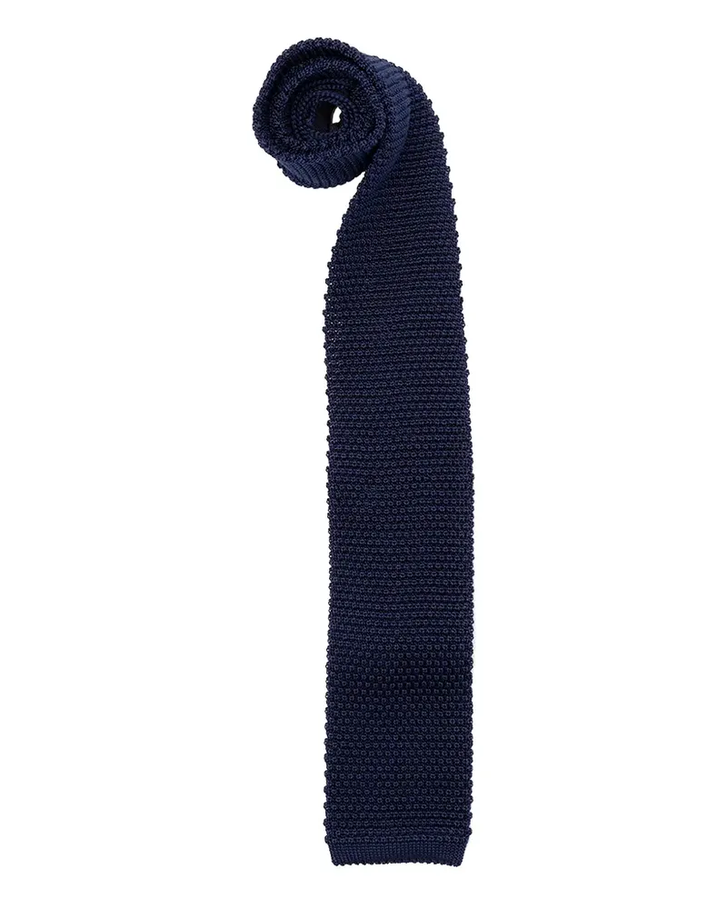 Brunello Cucinelli Gestrickte Seidenkrawatte - Blau Blau