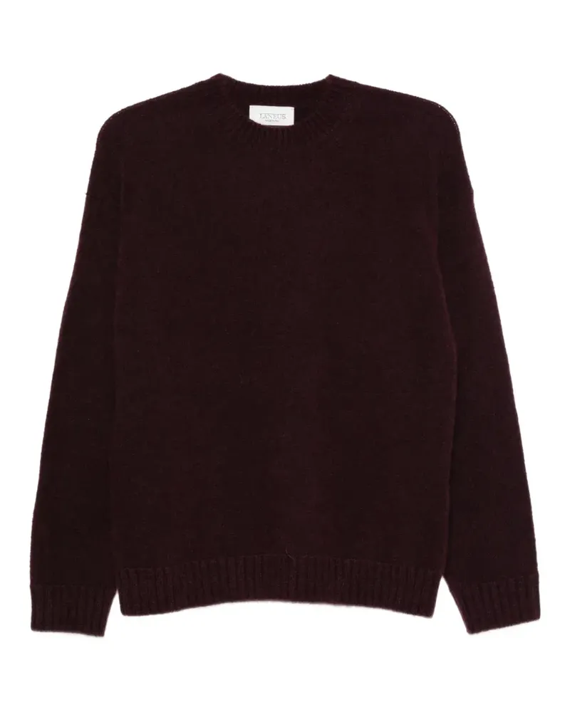 Laneus Pullover mit geripptem Besatz - Rot Rot