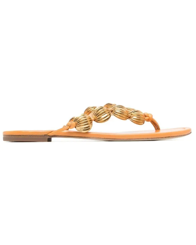 Tory Burch Sandalen mit Perlen - Orange Orange