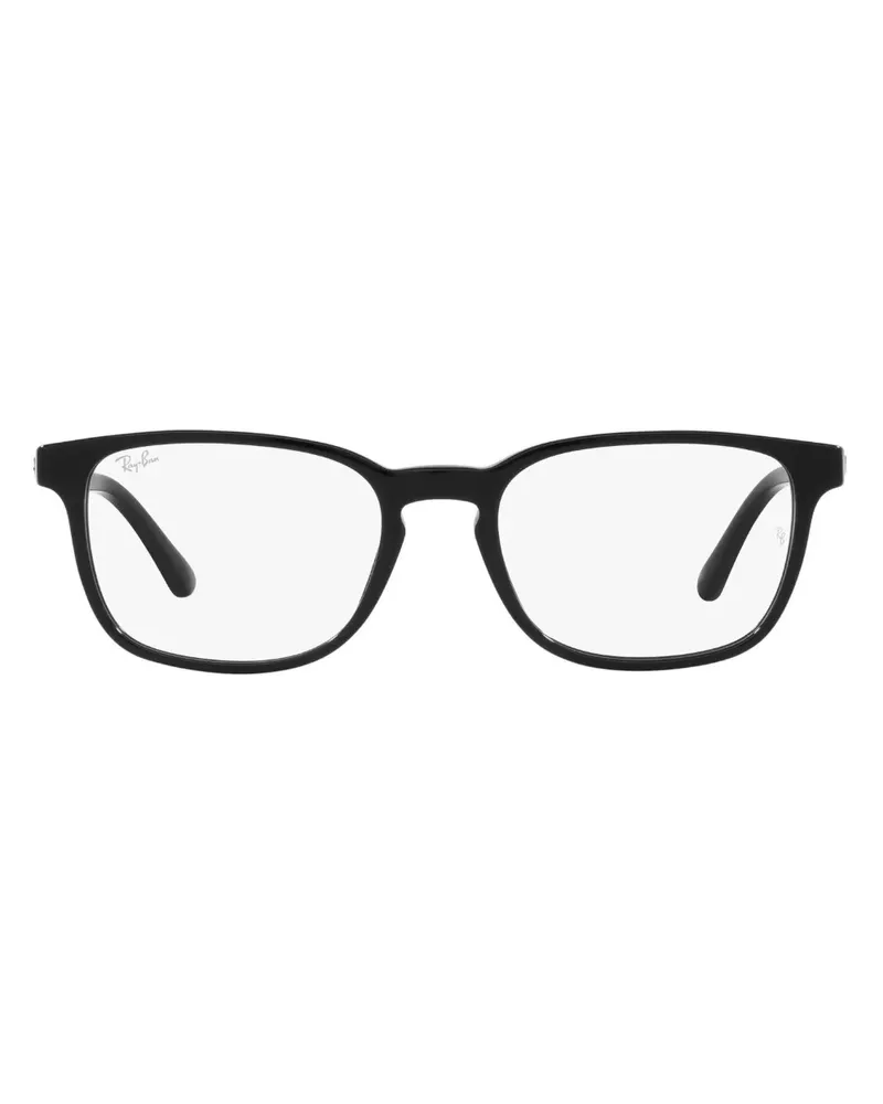 Ray Ban Eckige Brille mit Logo - Schwarz Schwarz