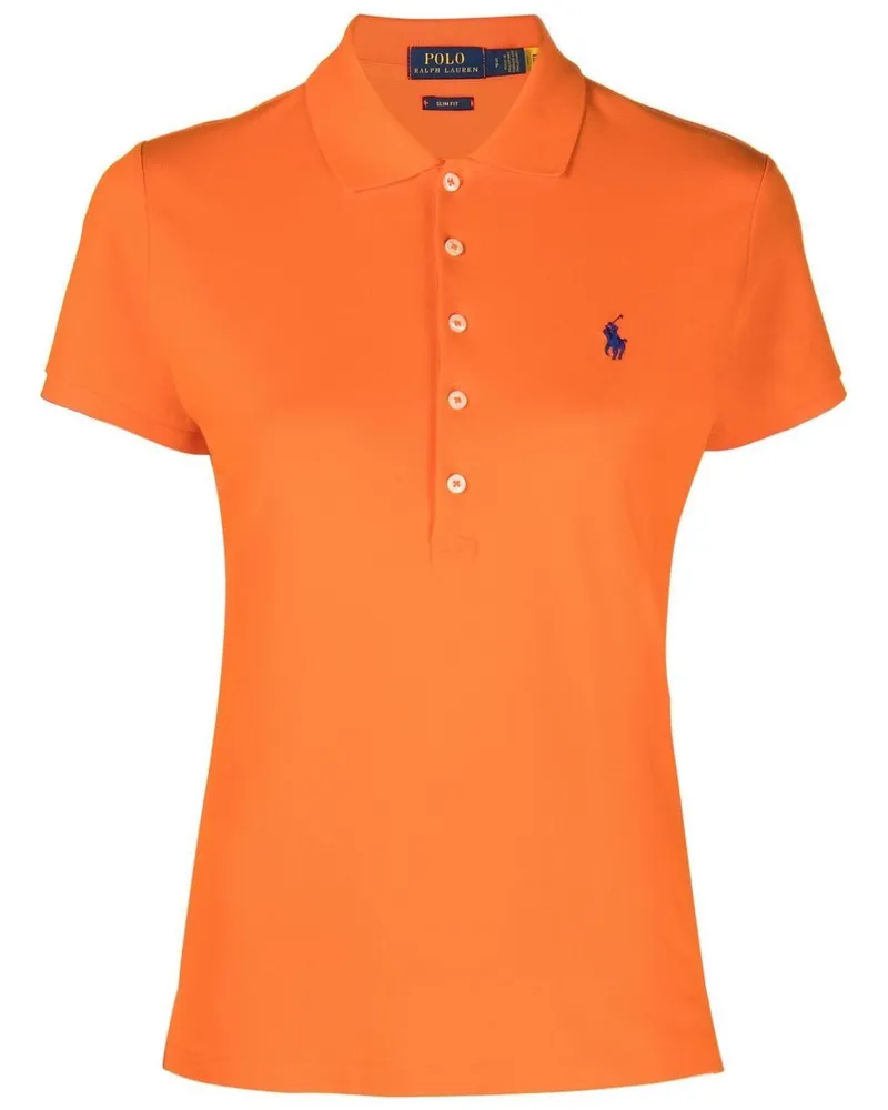 Ralph Lauren Schmales Poloshirt mit Logo-Stickerei - Orange Orange