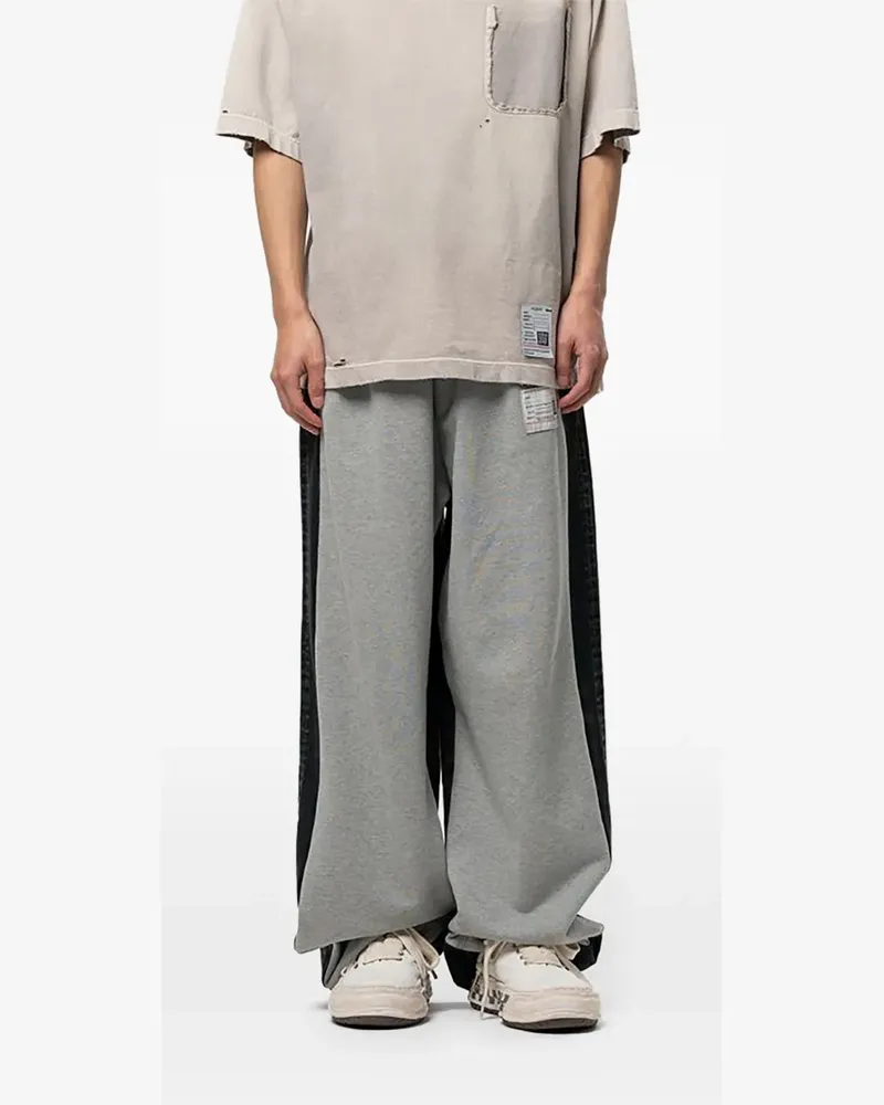 MIHARAYASUHIRO Hose aus Sweatstoff und Denim - Grau Grau