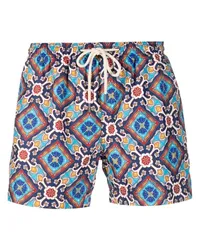 PENINSULA Badeshorts mit geometrischem Print Blau