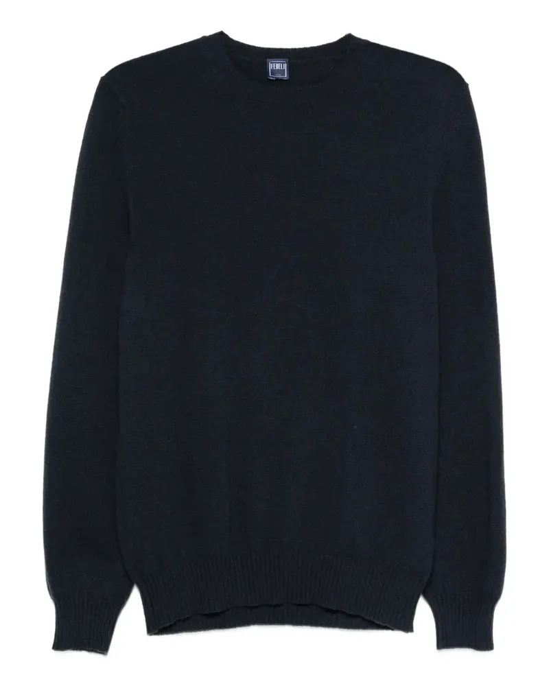 Fedeli Kaschmirpullover mit Rundhalsausschnitt - Blau Blau
