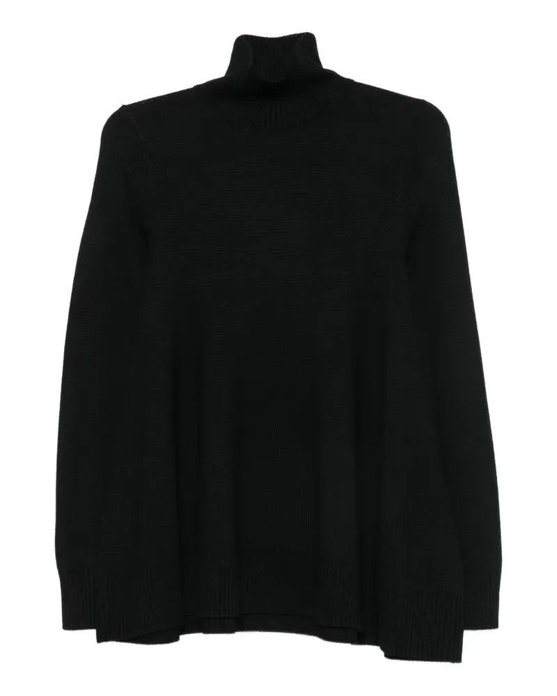 Totême Gerippter Rollkragenpullover - Schwarz Schwarz