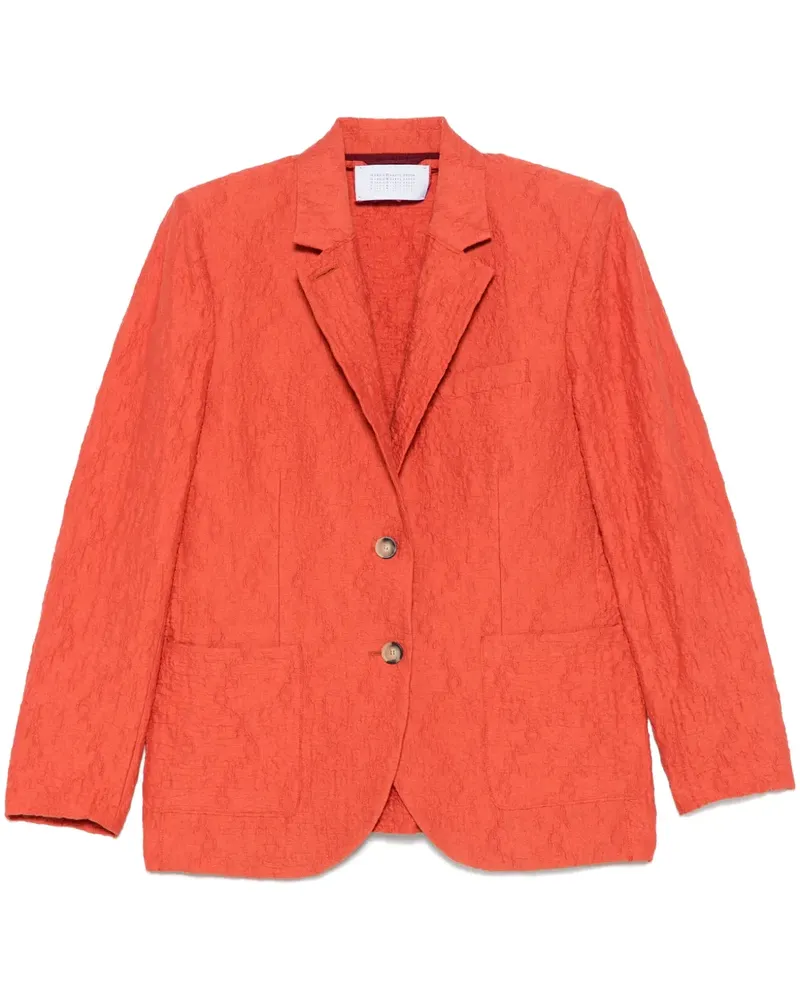 Harris Wharf London Blazer mit Schulterpolstern in Knitteroptik - Orange Orange