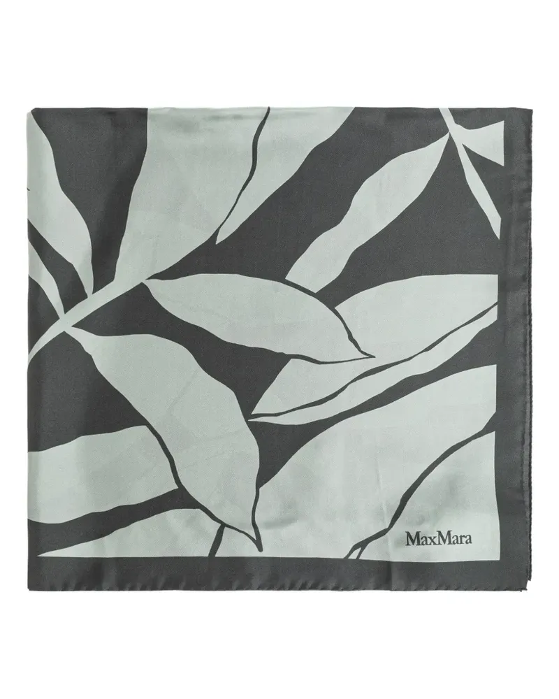 Max Mara Schal mit Print - Grün Grün