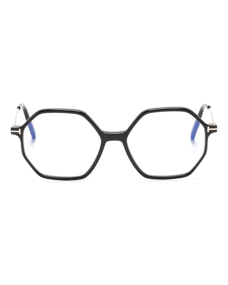 Tom Ford Brille mit geometrischem Gestell - Schwarz Schwarz
