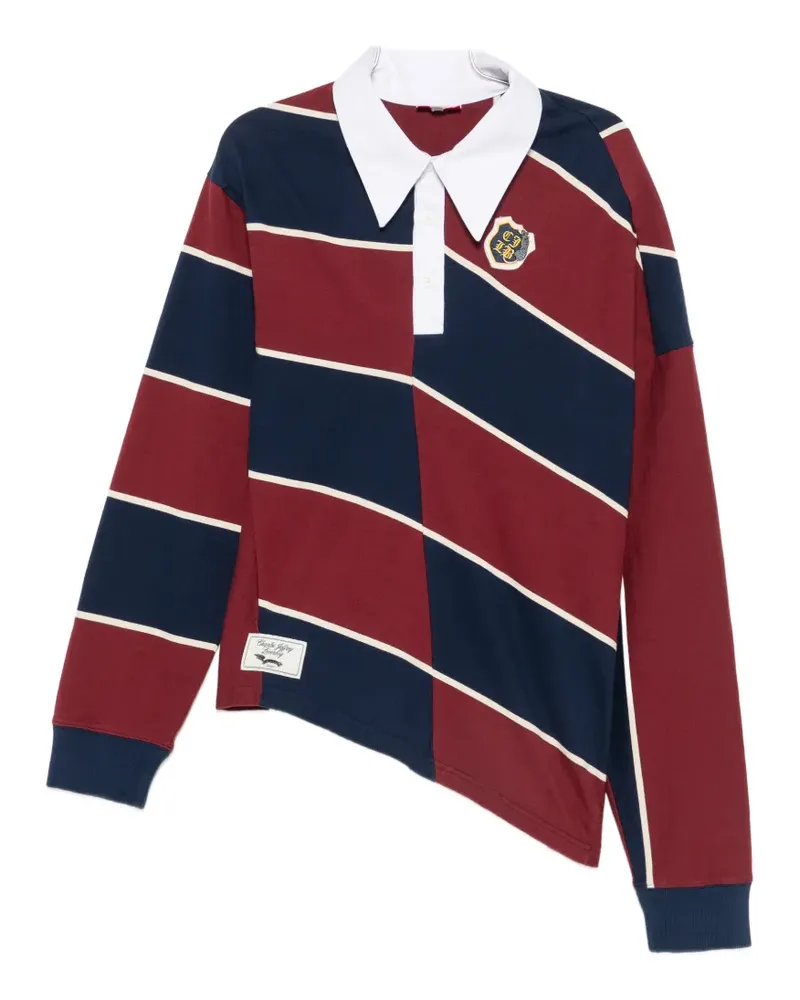 Charles Jeffrey Loverboy striped-pattern polo shirt - Blau Blau