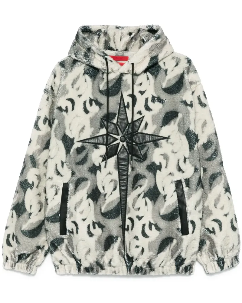 KUSIKOHC Gemusterter Hoodie - Grün Grün