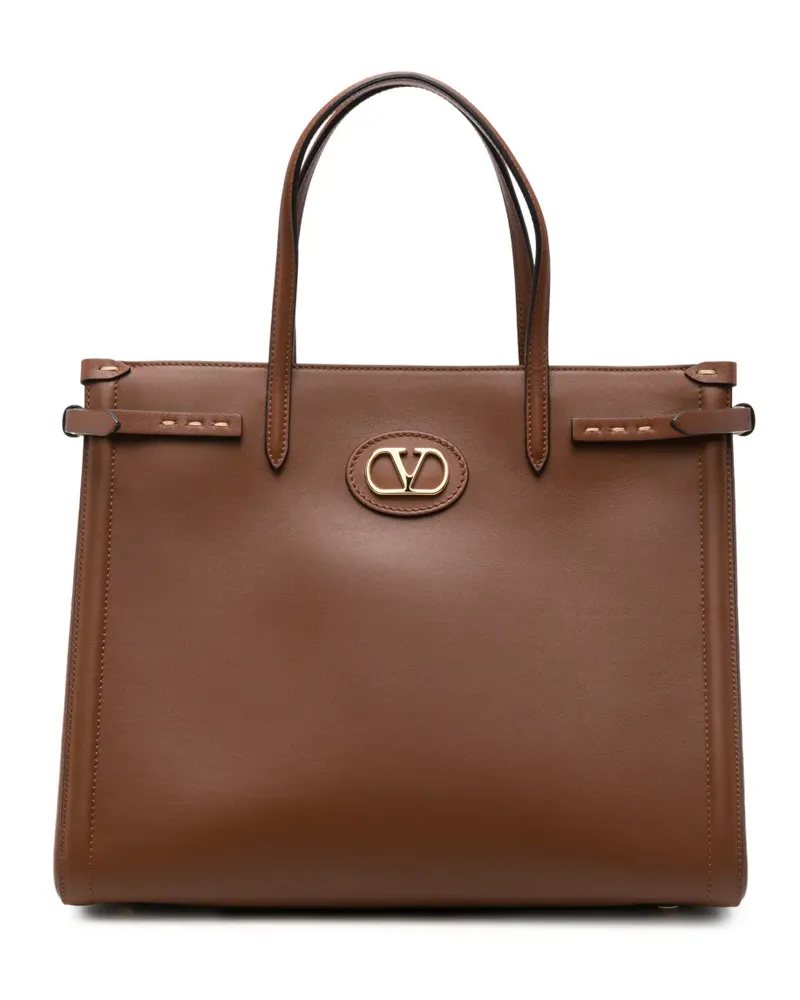 Valentino Garavani leather tote bag - Braun Braun