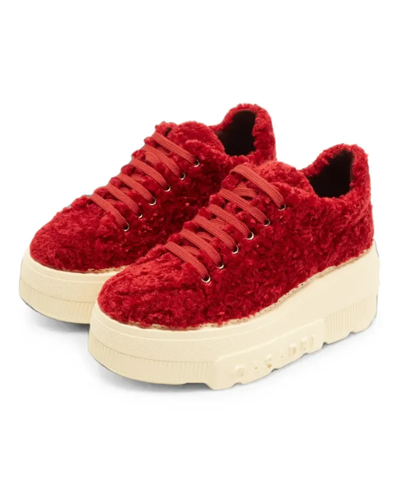 Casadei Nexus Senales Sneakers aus Faux Fur - Rot Rot